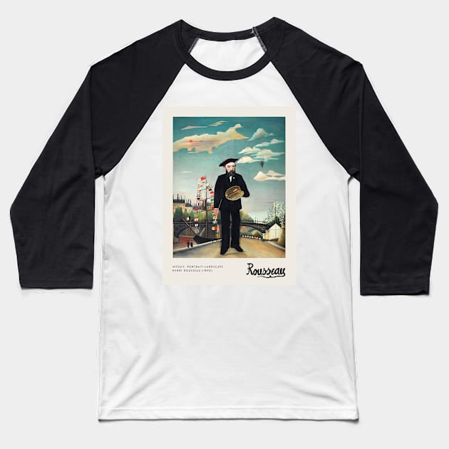 Myself Portrait - Landscape Baseball T-Shirt by MurellosArt